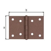 Scharnier DURAVIS® 60 x 90 x 1,25 mm, breit, Material: Stahl, blau verzinkt, Oberfläche: rostbraun