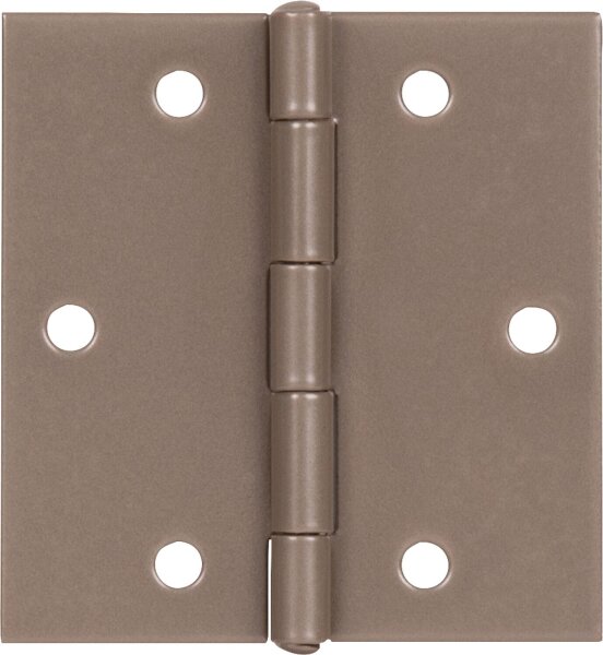 Scharnier DURAVIS® 60 x 60 x 1 mm, quadratisch, Material: Stahl, blau verzinkt, Oberfläche: perlbeige RAL 1035, mit Edelstahlstift