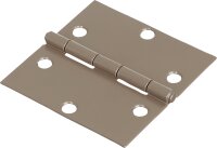 Scharnier DURAVIS® 60 x 60 x 1 mm, quadratisch, Material: Stahl, blau verzinkt, Oberfläche: perlbeige RAL 1035, mit Edelstahlstift