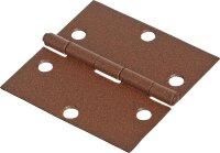 Scharnier DURAVIS® 60 x 60 x 1 mm, quadratisch, Material: Stahl, blau verzinkt, Oberfläche: rostbraun, mit Edelstahlstift