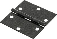 Scharnier DURAVIS® 60 x 60 x 1 mm, quadratisch, Material: Stahl, blau verzinkt, Oberfläche: schwarz-diamant, mit Edelstahlstift
