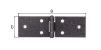 Tischband DURAVIS® 32 x 100 x 1,5 mm, Material: Stahl, blau verzinkt, Oberfläche: schwarz-diamant