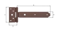 Kreuzgehänge DURAVIS® 192/45 x 90 mm, Material: Stahl, blau verzinkt, Oberfläche: rostbraun
