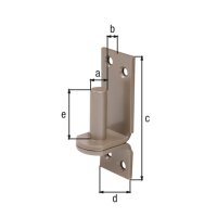 Kloben auf Platte DURAVIS® ⌀ 13 mm, DI-Haken, Material: Stahl, blau verzinkt, Oberfläche: perlbeige RAL 1035