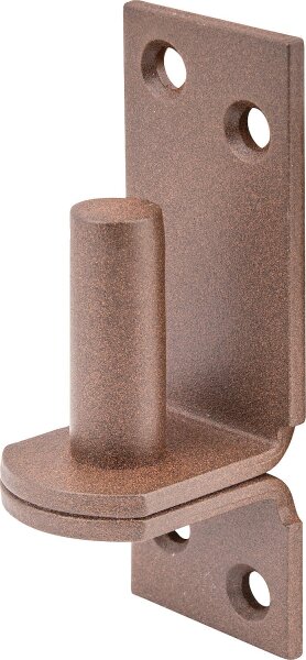 Kloben auf Platte DURAVIS® ? 16 mm, DI-Haken, Material: Stahl, blau verzinkt, Oberfläche: rostbraun