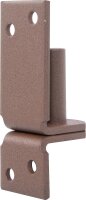 Kloben auf Platte DURAVIS® ? 16 mm, DI-Haken, Material: Stahl, blau verzinkt, Oberfläche: rostbraun