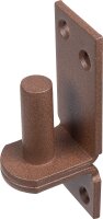 Kloben auf Platte DURAVIS® ? 16 mm, DI-Haken, Material: Stahl, blau verzinkt, Oberfläche: rostbraun