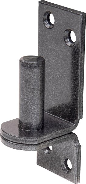 Kloben auf Platte DURAVIS® ⌀ 16 mm, DI-Haken, Material: Stahl, blau verzinkt, Oberfläche: schwarz-diamant