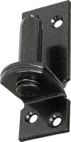 Kloben auf Platte DURAVIS® ⌀ 16 mm, DI-Haken, Material: Stahl, blau verzinkt, Oberfläche: schwarz-diamant