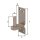 Kloben auf Platte DURAVIS® ⌀ 13 mm, DII-Haken, Material: Stahl, blau verzinkt, Oberfläche: perlbeige RAL 1035