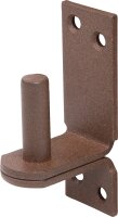 Kloben auf Platte DURAVIS® ⌀ 13 mm, DII-Haken, Material: Stahl, blau verzinkt, Oberfläche: schwarz-diamant