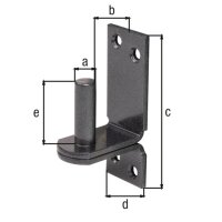 Kloben auf Platte DURAVIS® ⌀ 13 mm, DII-Haken, Material: Stahl, blau verzinkt, Oberfläche: schwarz-diamant