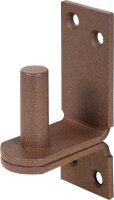 Kloben auf Platte DURAVIS® ⌀ 16 mm, DII-Haken, Material: Stahl, blau verzinkt, Oberfläche: schwarz-diamant