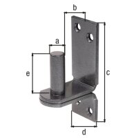 Kloben auf Platte DURAVIS® ⌀ 16 mm, DII-Haken, Material: Stahl, blau verzinkt, Oberfläche: schwarz-diamant