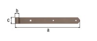 Ladenband DURAVIS® 400 ⌀ 13 mm, gerade, Abschluss abgerundet, Material: Stahl, blau verzinkt, Oberfläche: perlbeige RAL 1035