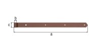 Ladenband DURAVIS® 600 ⌀ 13 mm, gerade, Abschluss abgerundet, Material: Stahl, blau verzinkt, Oberfläche: rostbraun