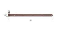 Ladenband DURAVIS® 800 ⌀ 16 mm, gerade, Abschluss abgerundet, Material: Stahl, blau verzinkt, Oberfläche: rostbraun