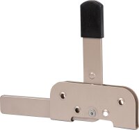 Gartentorfalle DURAVIS® für schmale Rahmenhölzer, Material: Stahl, blau verzinkt, Oberfläche: perlbeige RAL 1035