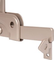 Gartentorfalle DURAVIS® für schmale Rahmenhölzer, Material: Stahl, blau verzinkt, Oberfläche: perlbeige RAL 1035