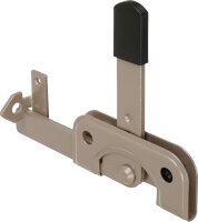 Gartentorfalle DURAVIS® für schmale Rahmenhölzer, Material: Stahl, blau verzinkt, Oberfläche: perlbeige RAL 1035