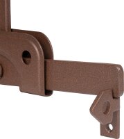 Gartentorfalle DURAVIS® für schmale Rahmenhölzer, Material: Stahl, blau verzinkt, Oberfläche: rostbraun