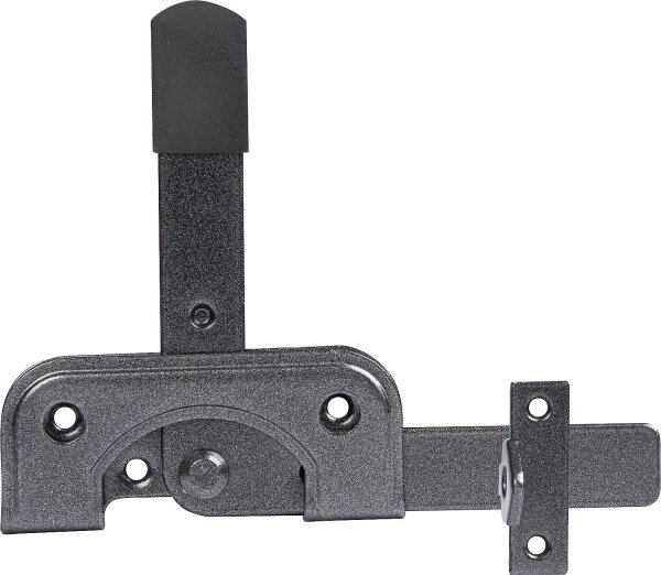 Gartentorfalle DURAVIS® für schmale Rahmenhölzer, Material: Stahl, blau verzinkt, Oberfläche: schwarz-diamant