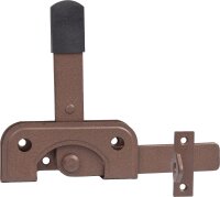 Gartentorfalle DURAVIS® für schmale Rahmenhölzer, Material: Stahl, blau verzinkt, Oberfläche: schwarz-diamant