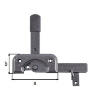 Gartentorfalle DURAVIS® für schmale Rahmenhölzer, Material: Stahl, blau verzinkt, Oberfläche: schwarz-diamant