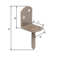 Flechtzaunhalter DURAVIS® L-Form, Material: Stahl, blau verzinkt, Oberfläche: perlbeige RAL 1035