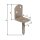 Flechtzaunhalter DURAVIS® L-Form, Material: Stahl, blau verzinkt, Oberfläche: perlbeige RAL 1035
