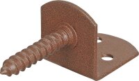 Flechtzaunhalter DURAVIS® L-Form, Material: Stahl, blau verzinkt, Oberfläche: rostbraun