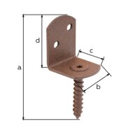 Flechtzaunhalter DURAVIS® L-Form, Material: Stahl, blau verzinkt, Oberfläche: rostbraun