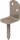 Flechtzaunhalter DURAVIS® L-Form, Material: Stahl, blau verzinkt, Oberfläche: rostbraun