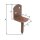 Flechtzaunhalter DURAVIS® L-Form, Material: Stahl, blau verzinkt, Oberfläche: rostbraun