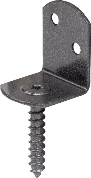 Flechtzaunhalter DURAVIS® L-Form, Material: Stahl, blau verzinkt, Oberfläche: schwarz-diamant