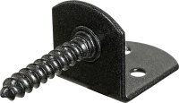 Flechtzaunhalter DURAVIS® L-Form, Material: Stahl, blau verzinkt, Oberfläche: schwarz-diamant