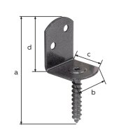 Flechtzaunhalter DURAVIS® L-Form, Material: Stahl, blau verzinkt, Oberfläche: schwarz-diamant