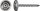 Spenglerschraube, SPAX® mit Dichtung ,Edelstahl A2, 4,5 x 25 mm, Scheibe 15 mm VPE 75