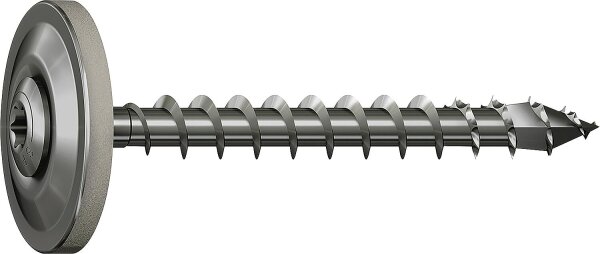 Spenglerschraube, SPAX® mit Dichtung ,Edelstahl A2, 4,5 x 45 mm, Scheibe 15 mm VPE 80