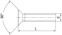 Senkschraube Kreuzschlitz H M 5 x 40  DIN 965  4,8 verzinkt   VPE 10