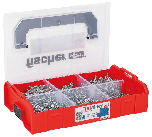 Schraubensortiment, FixTainer PowerFast II, Senkkopf Voll- und Teilgewinde, Torx®, 703-teilig