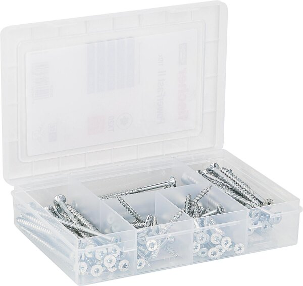 Fischer Schraubensortiment, Meisterbox PowerFast II, Senkkopf Teilgewinde, Torx®, 110- teilig