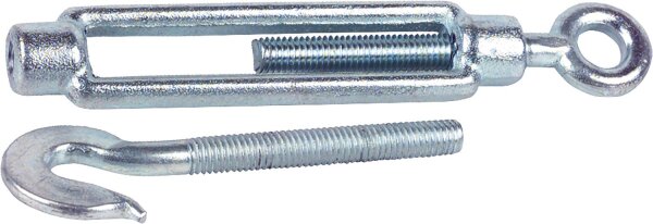 Spannschlossmutter  DIN 1480 M 6mm    mit Haken und Öse verzinkt    VPE 1