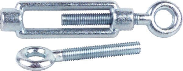 Spannschlossmutter  DIN 1480 M 12    mit 2 Ösen verzinkt     1 SET
