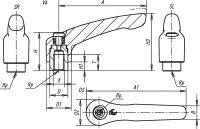 Klemmhebel Kipp mit Innengewinde M 12