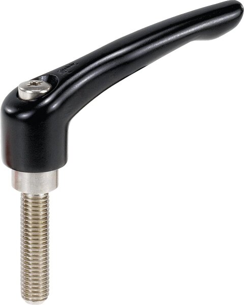 Klemmhebel Kipp mit Aussengewinde M 8 x 40 Niro