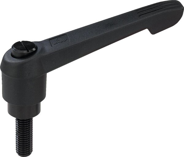 Klemmhebel Kipp mit Aussengewinde M 12 x 40 Kunststoffgriff