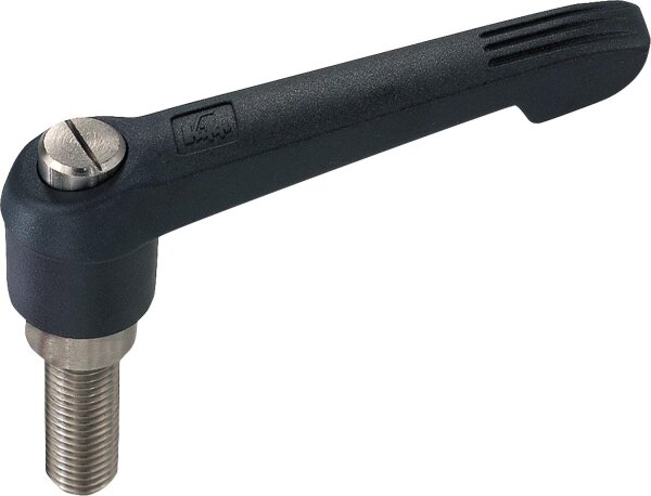 Klemmhebel Kipp mit Aussengewinde M 10 x 20 Niro / Kunststoffgriff