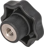 Sterngriff Kipp mit Gewindebuchse Nirosta, M 12, Form K