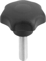 Sterngriff Kipp mit Gewindebolzen M 6 x 40, Form L
